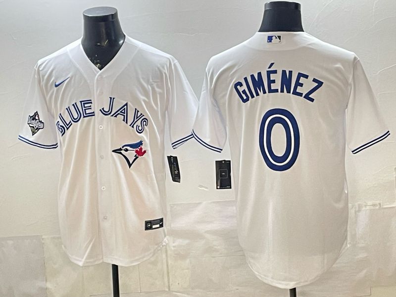 Men 2026 Toronto Blue Jays #0 Gimenez White Game Nike MLB Jersey style 001->toronto blue jays->MLB Jersey